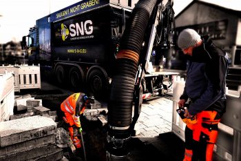 Tiefbau mit Saugbagger